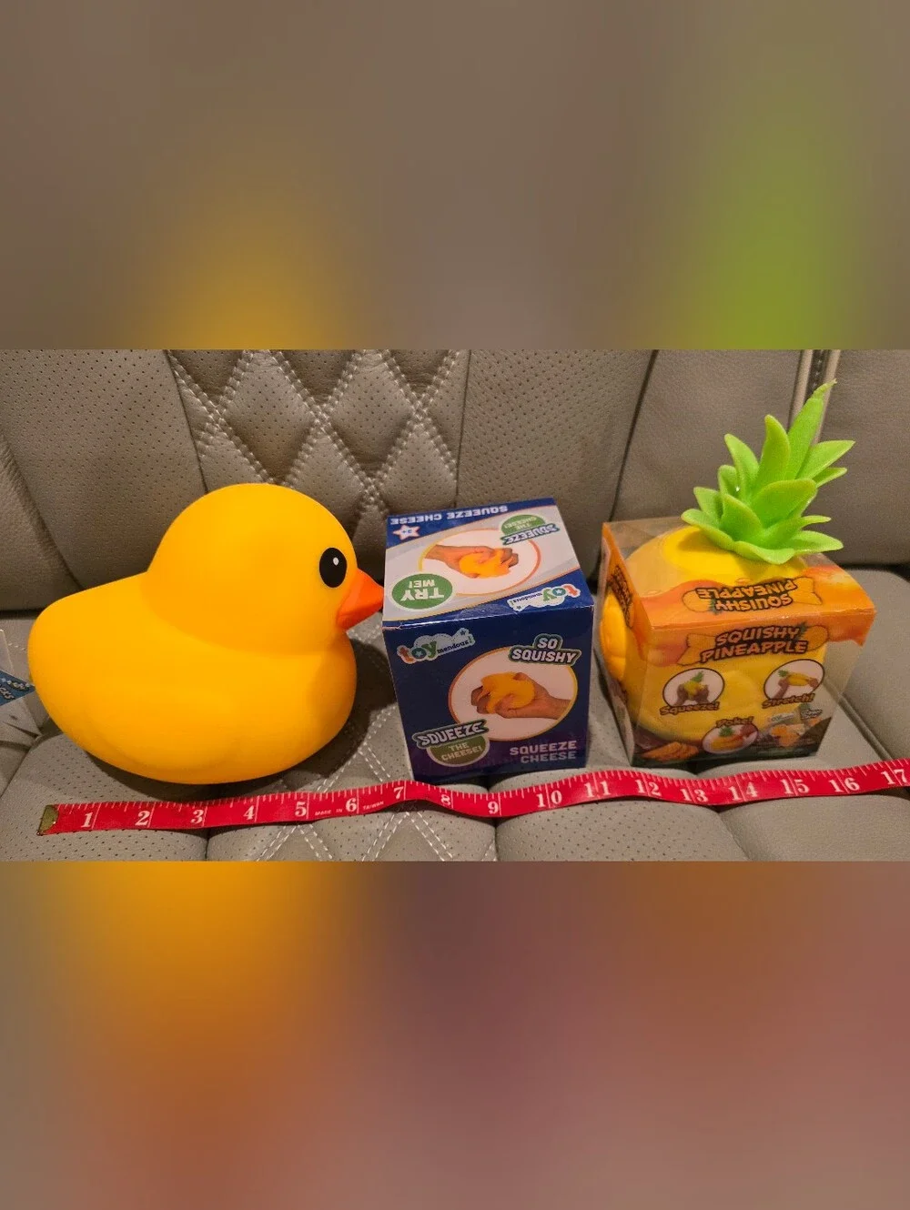 Bundle Of Yellow Squishy Duck, Cheese & Pineapple New